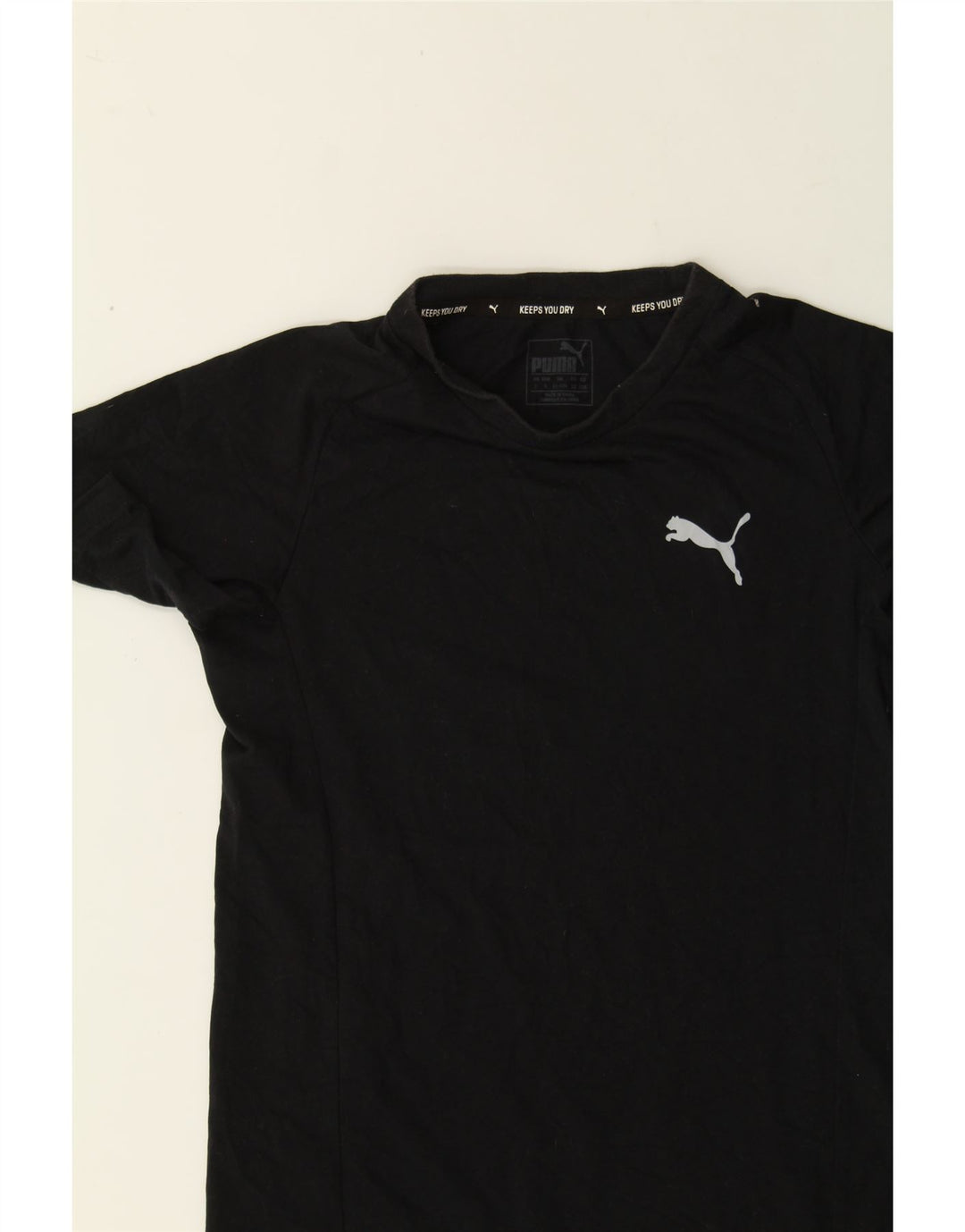 PUMA Girls T-Shirt Top 11-12 Years  Black Vintage Puma and Second-Hand Puma from Messina Hembry 