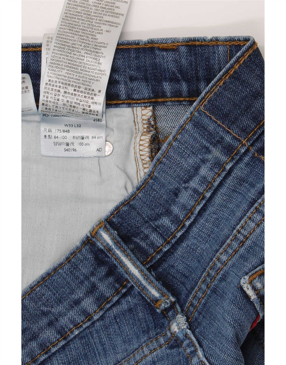 Blugi slim pentru bărbați Levi's W33 L32 Bumbac albastru