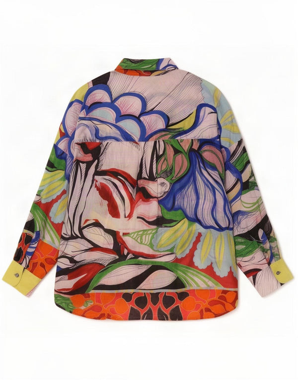Cămașă supradimensionată pentru femei Desigual UK 16, mare, multicolor, bumbac floral