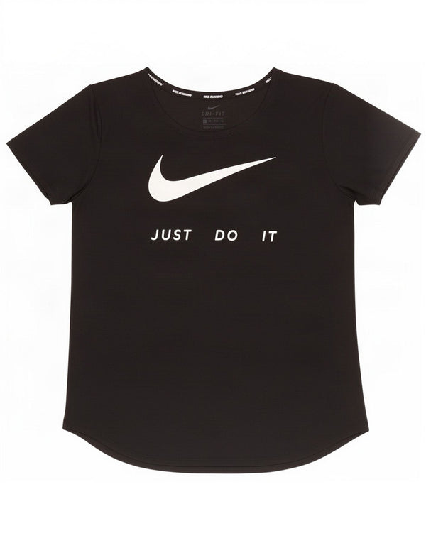 Tricou grafic Nike Dri Fit pentru femei Top UK 6 XS Poliester negru