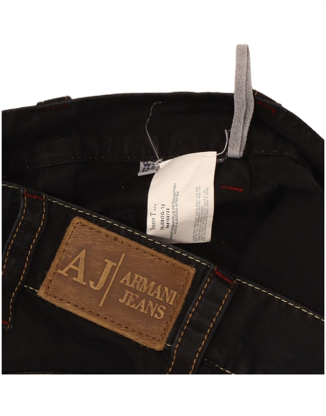 ARMANI Blugi dama largi W33 L33 bumbac negru