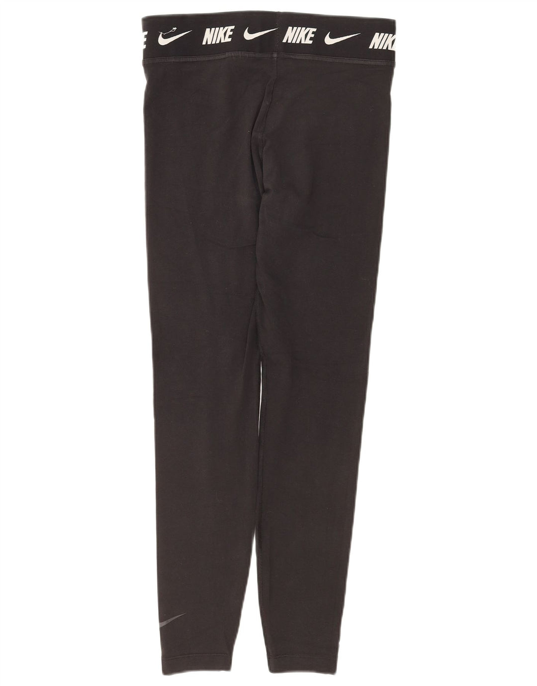 Leggings grafic NIKE pentru femei, cu ajustare strânsă, UK 12, bumbac mediu negru