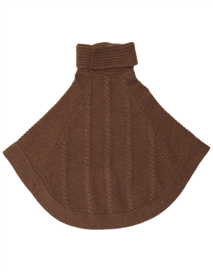 Jumper poncho supradimensionat pentru femei Joules UK 10 mic maro acrilic