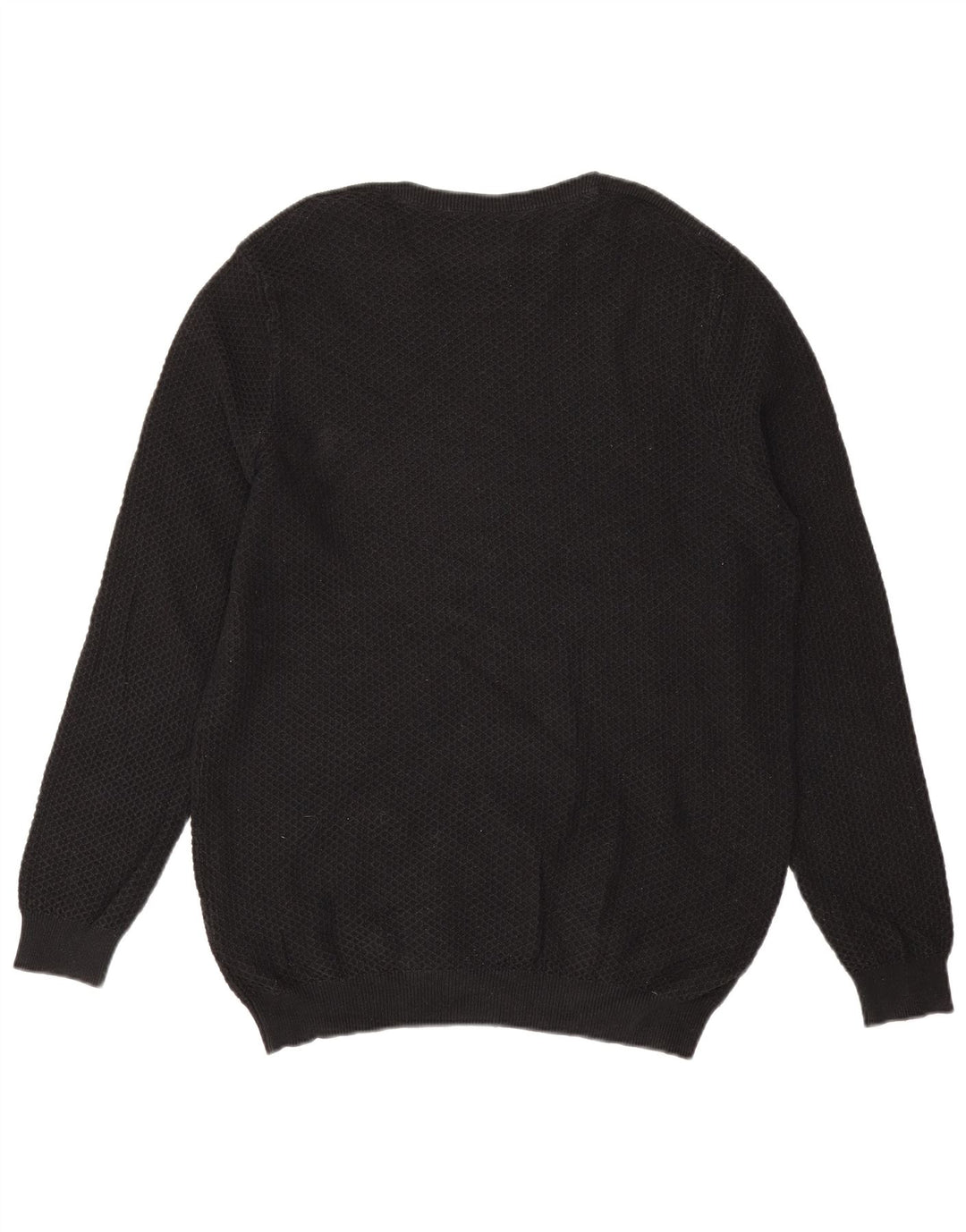 Pulover Massimo Dutti pentru bărbați, cu gât crew, XL, bumbac negru