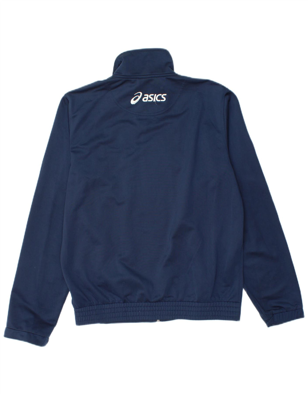 Jachetă de top pentru trening Asics pentru bărbați, din poliester color block, albastru bleumarin