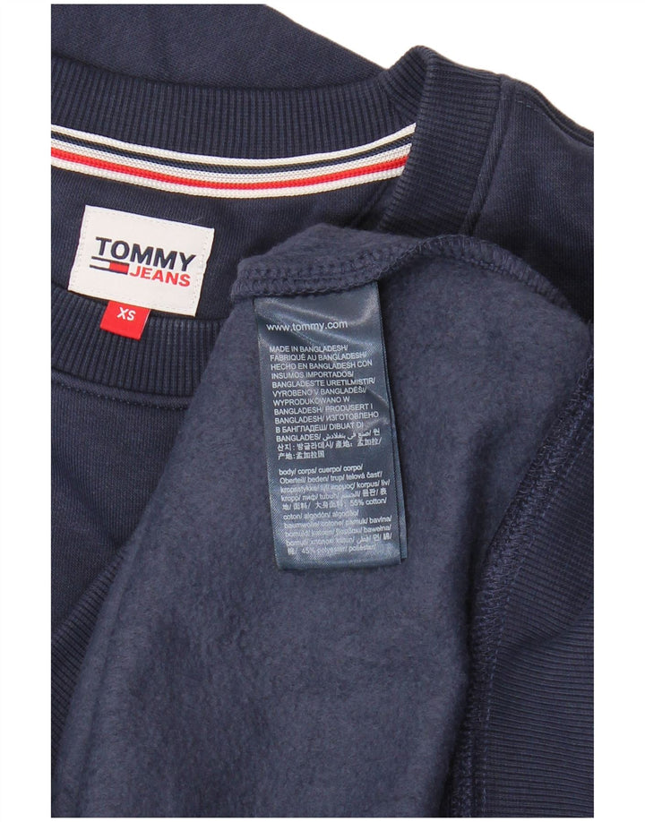 TOMMY HILFIGER Pulover supradimensionat pentru femei UK 6 XS Bumbac bleumarin