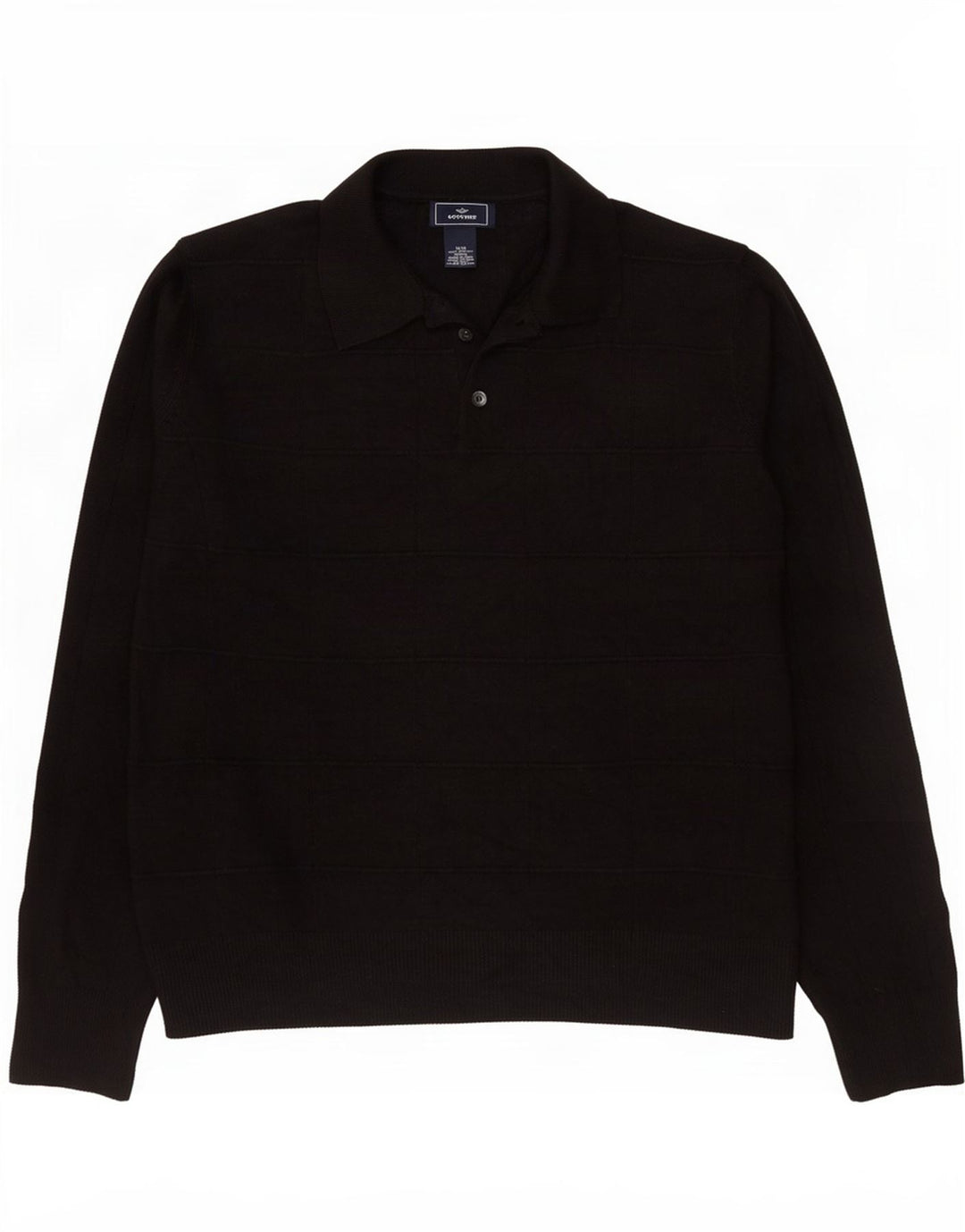 Pulover Dockers pentru bărbați cu gât polo, mediu acrilic, negru