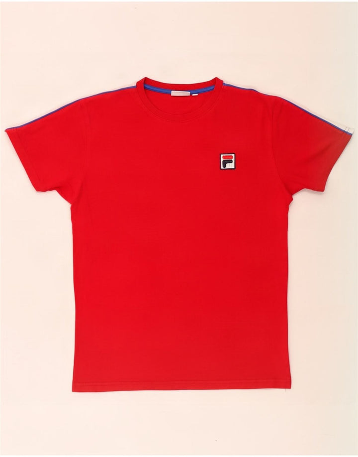 Tricou pentru bărbați Fila Top mic roșu Colorblock
