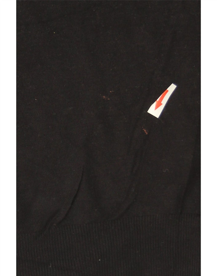 Pulover pentru femei Marks & Spencer cu gât cu barca UK 12 Medium Negru