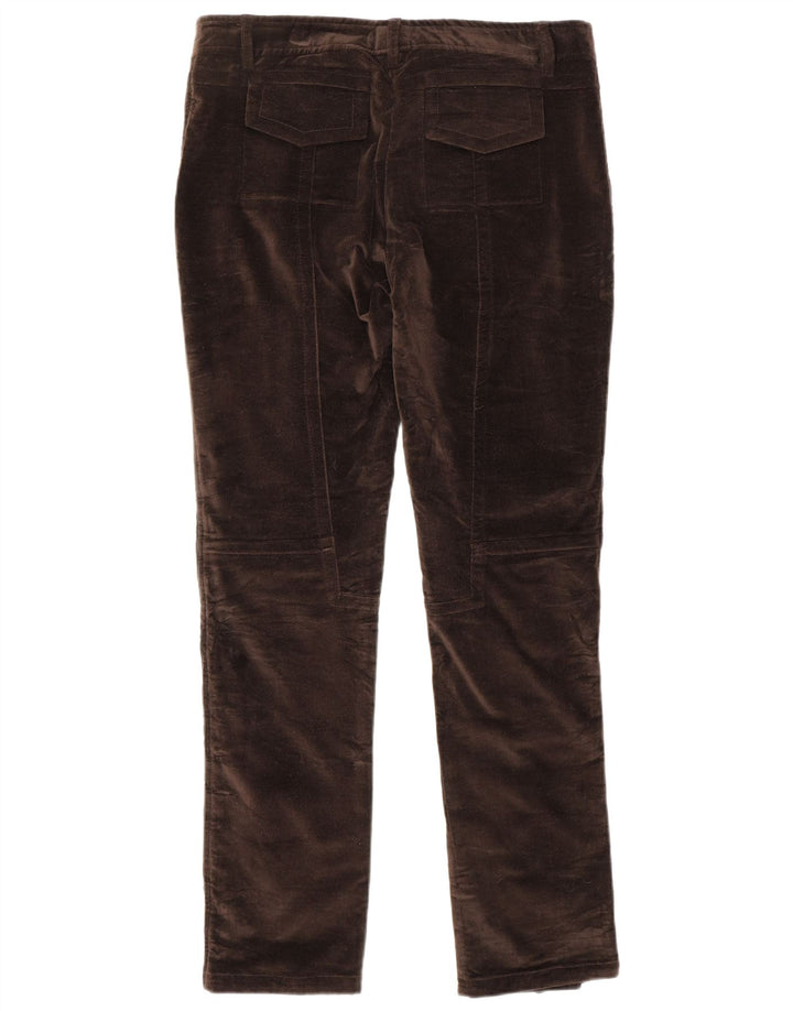 BLUMARINE Pantaloni casual subțiri din catifea pentru femei IT 44 Medium L32 L30 Maro