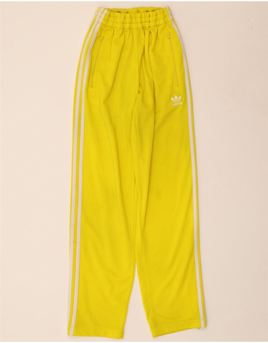 Pantaloni de trening ADIDAS pentru femei UK 8 Poliester galben mic