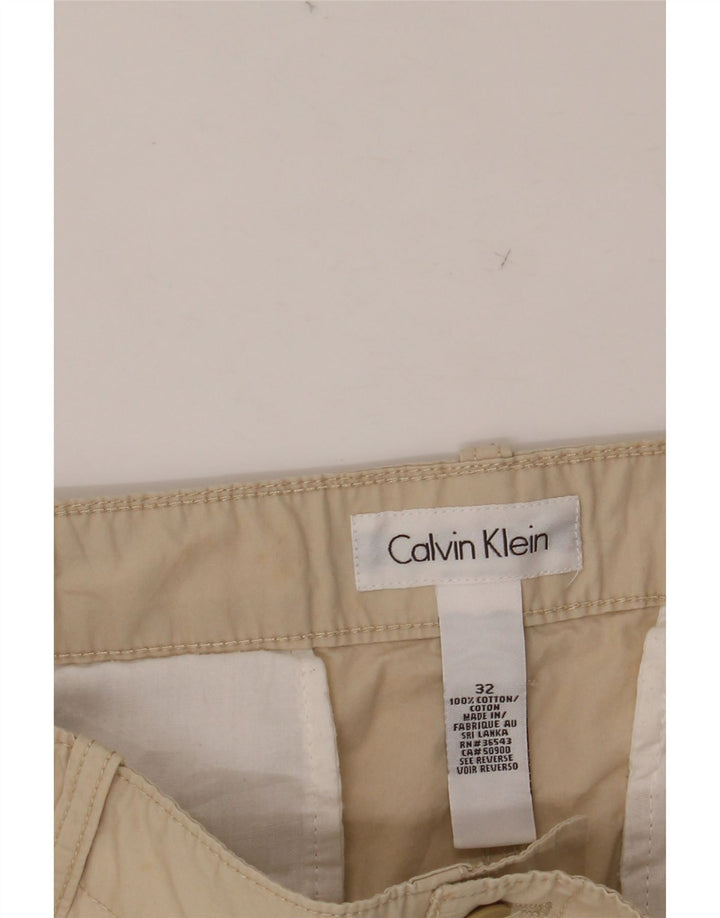 Pantaloni scurți chino pentru bărbați CALVIN KLEIN W32 bumbac mediu bej