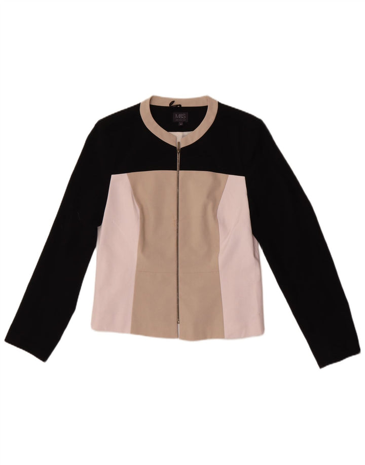 Geacă bomber pentru femei Marks & Spencer UK 12 Medium Bej Colorblock