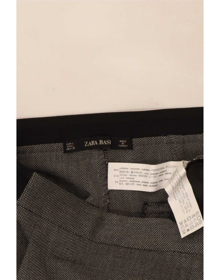 Pantaloni de costum slim pentru femei Zara L30 L28 Gri Poliester color bloc