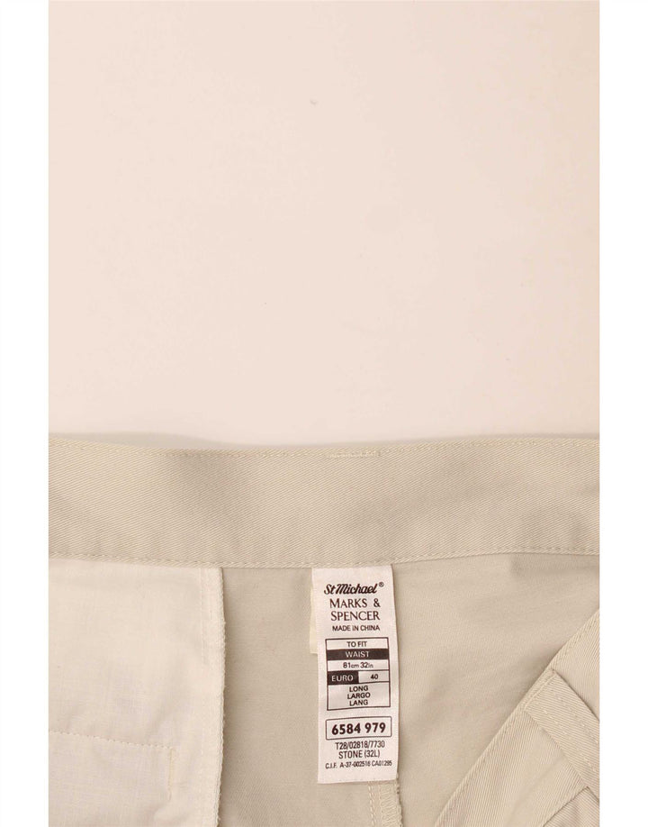 Pantaloni scurți chino pentru bărbați Marks & Spencer W32, bumbac mediu bej