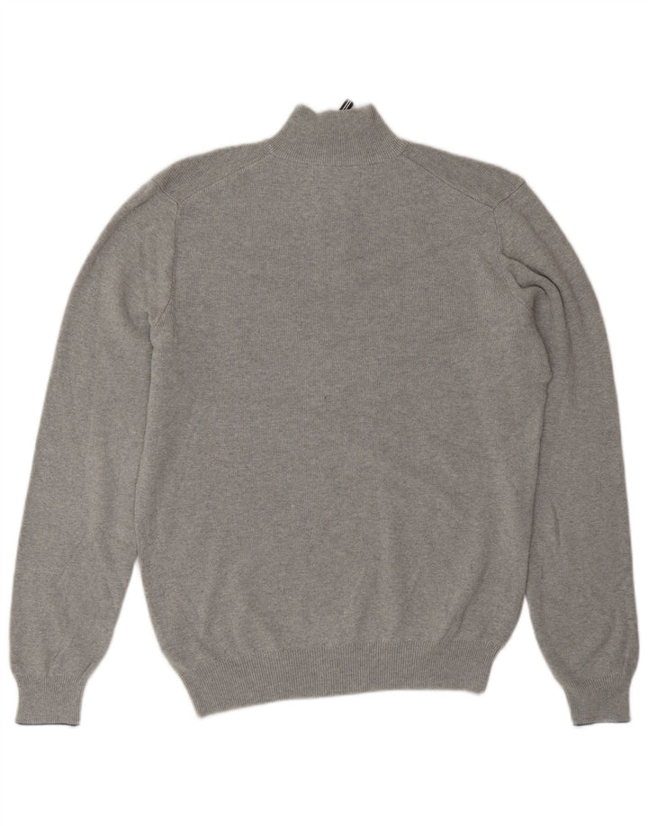 Pulover pentru bărbați Marks & Spencer, Blue Harbour, cu fermoar, cu gât, mic, gri
