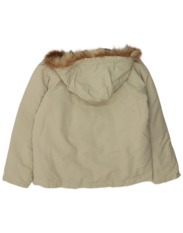 Jachetă căptușită cu glugă Woolrich pentru femei UK 18 XL, nailon verde