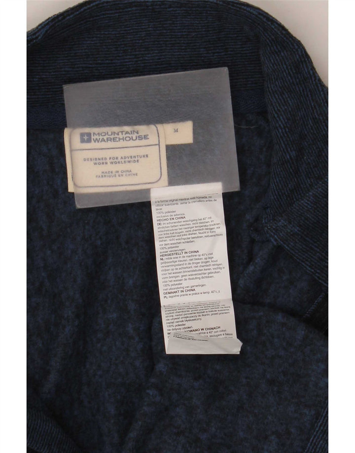 Hanorac pentru bărbați Mountain Warehouse, cu fermoar, cu decolteu, pulat, albastru bleumarin mediu