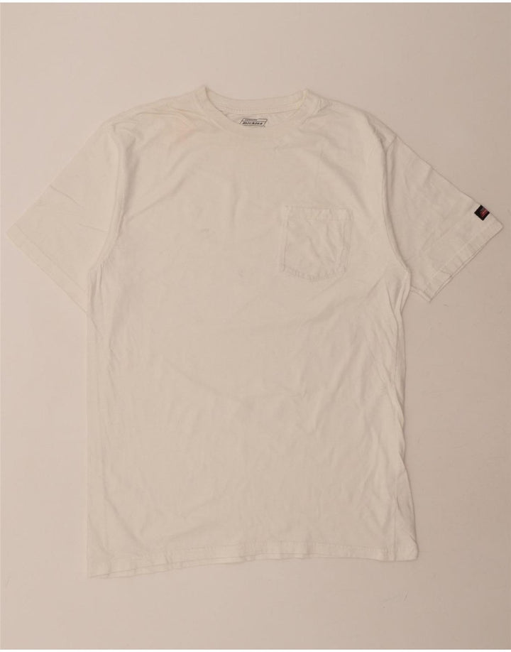 DICKIES Mens T-Shirt Top Large White Cotton Vintage Dickies and Second-Hand Dickies from Messina Hembry 
