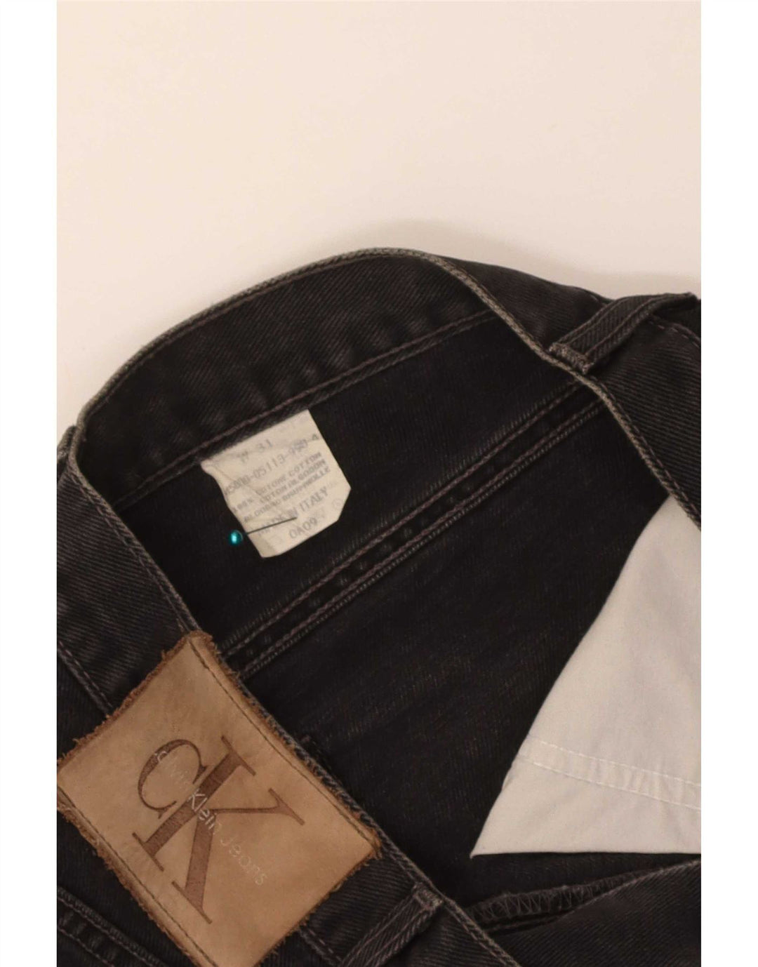 Calvin Klein Blugi drepti pentru bărbați W31 L33 bumbac negru