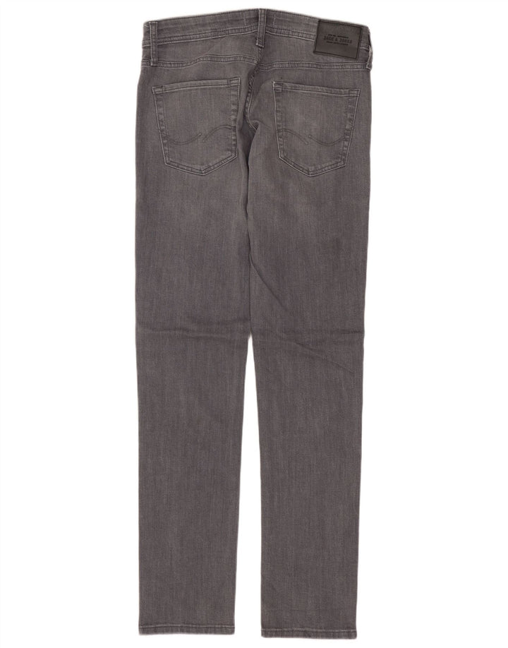 JACK & JONES Blugi slim GLENN pentru bărbați W30 L32 bumbac gri