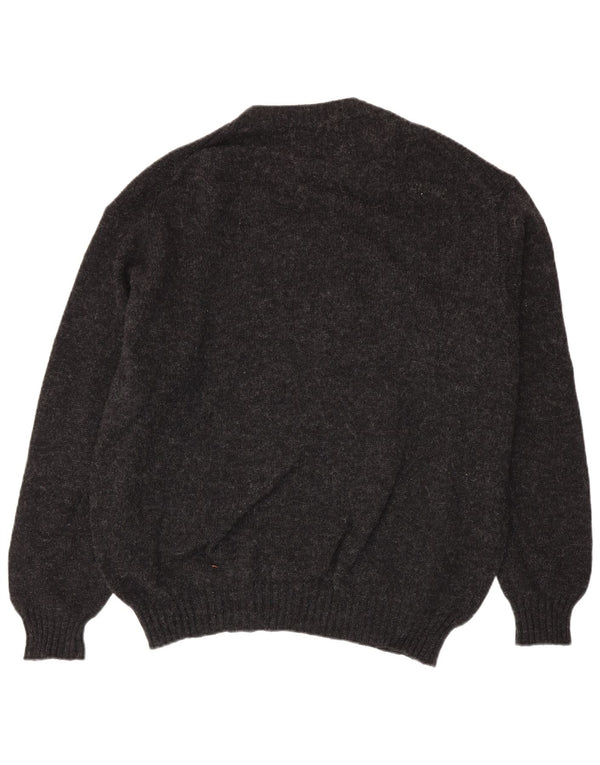 Pulover Benetton pentru bărbați, cu gât roșu, XL, pete gri
