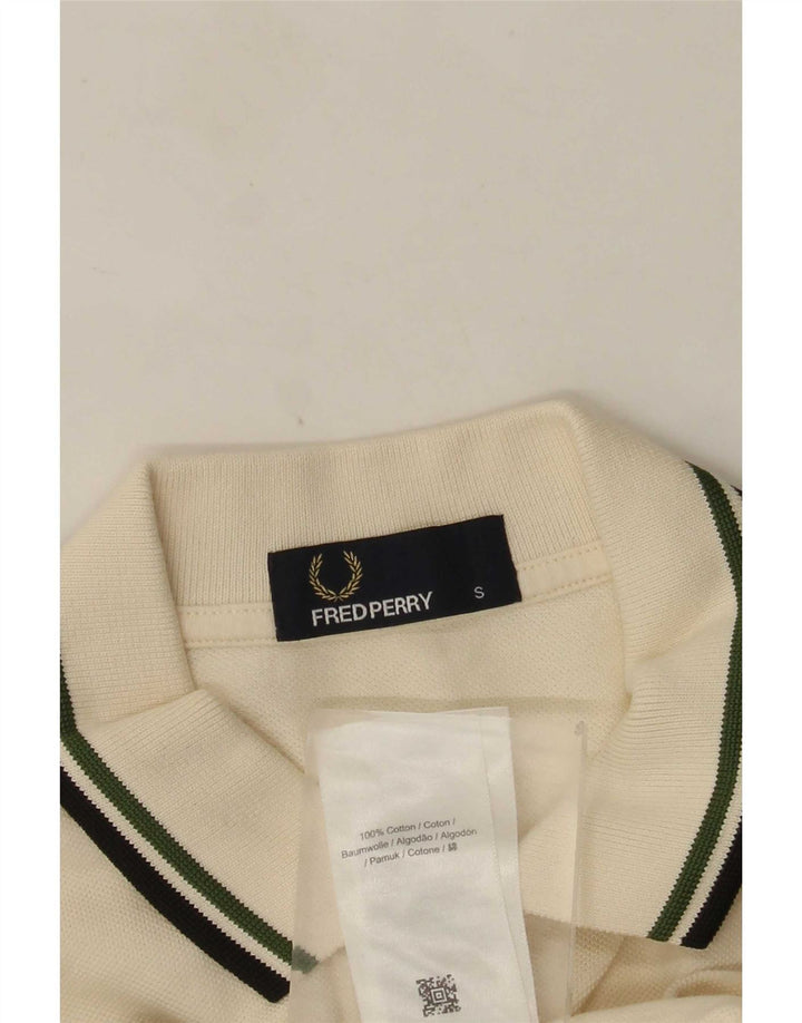 Cămașă polo Fred Perry pentru bărbați, bumbac alb mic