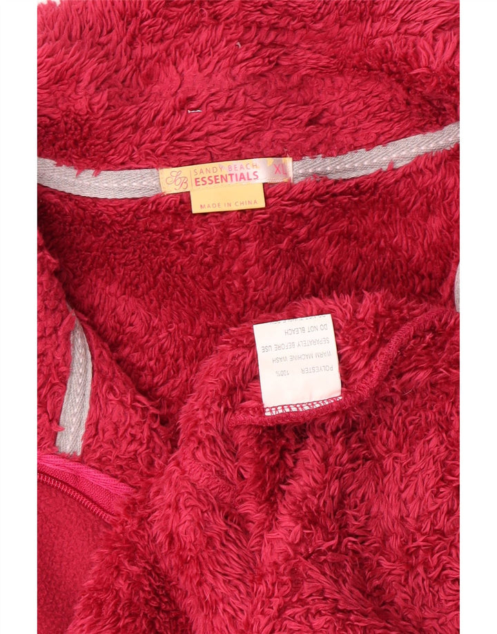 Jachetă polară supradimensionată pentru femei Essentials UK 18 XL roz poliester
