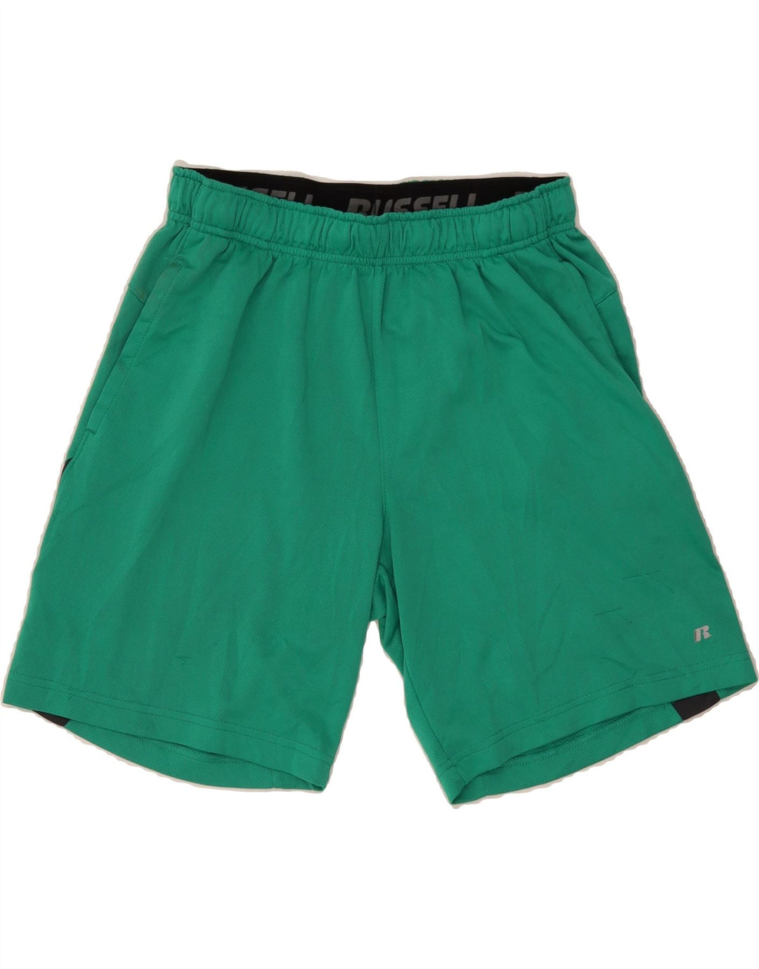 RUSSELL ATHLETIC Mens Sport Shorts Medium  Green Colourblock Polyester Vintage Russell Athletic and Second-Hand Russell Athletic from Messina Hembry 