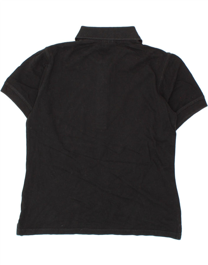 REEBOK Womens Polo Shirt UK 14 Medium Black Cotton Vintage Reebok and Second-Hand Reebok from Messina Hembry 