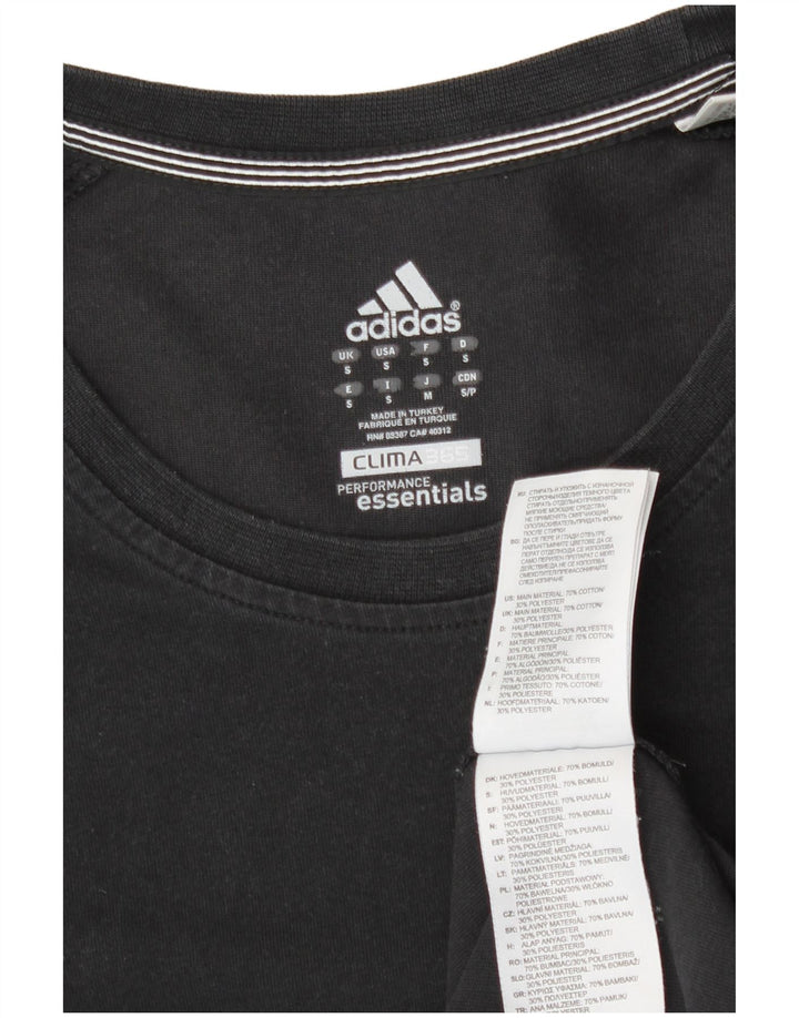 Adidas Clima 365 Top cu mânecă lungă pentru bărbați, bumbac negru mic