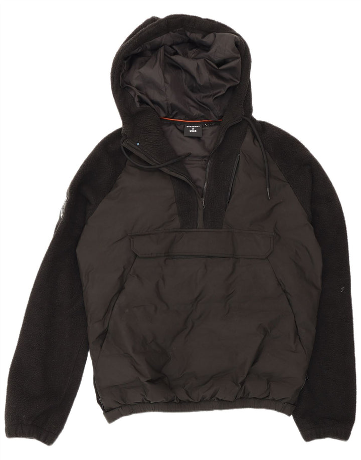 Jachetă căptușită cu glugă pentru bărbați Superdry UK 36 Small Black Colorblock