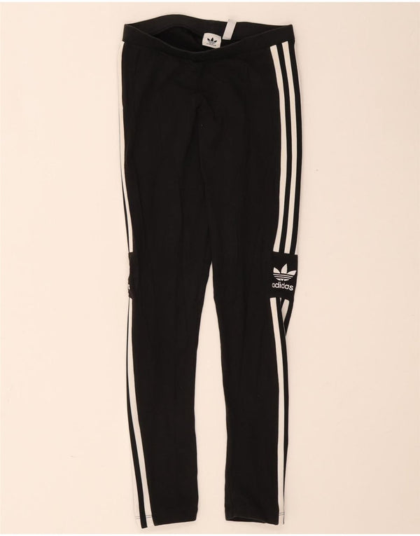 Leggings pentru femei Adidas UK 10 mic bumbac negru
