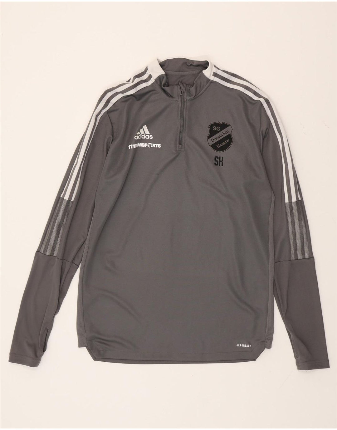 Top de trening ADIDAS Aeroready Graphic Pulover pentru bărbați, mare, gri
