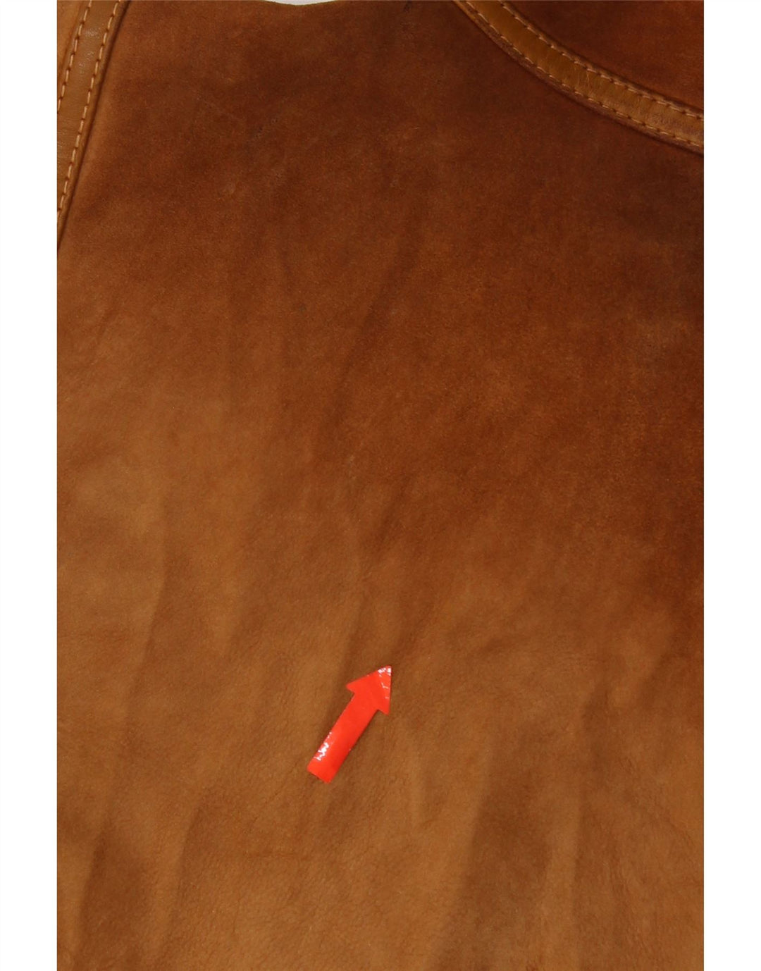 Jachetă vintage oversize din shearling pentru femei IT 46 din piele maro mare