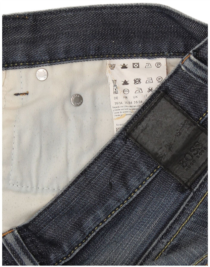 Blugi slim pentru bărbați Hugo Boss W35 L34 Bumbac albastru