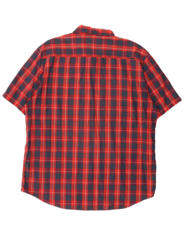 Cămașă cu mânecă scurtă pentru bărbați Hurley, 2XL, roșu, din bumbac