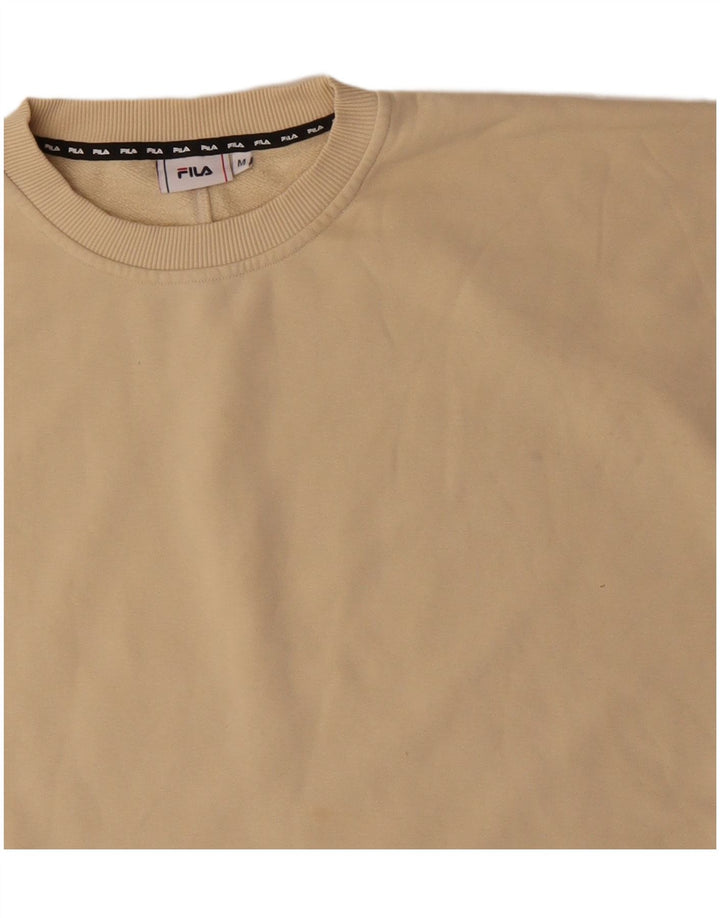 Tricou Crop Oversized Fila pentru femei UK 14 Medium Beige Bumbac