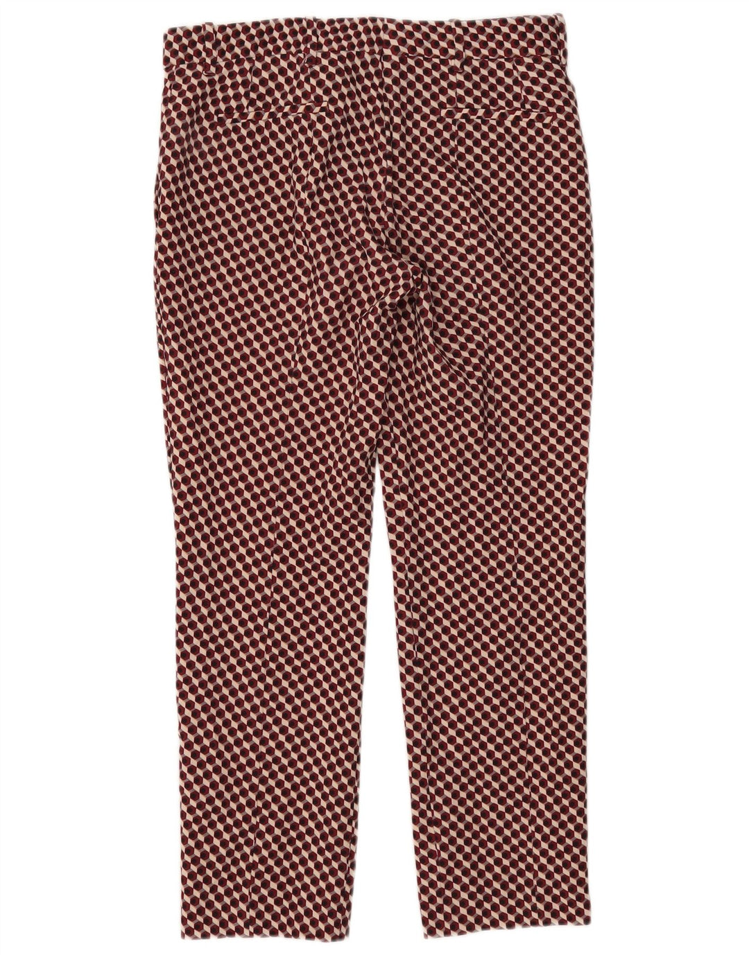Pantaloni chino slim pentru femei Zara Mediu L28 L27 Roșu Geometric