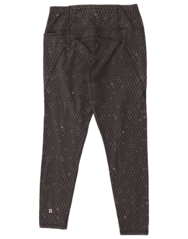 Leggings pentru femei Sweaty Betty Power Crop UK 8 Small Gri Geometric Poliamidă