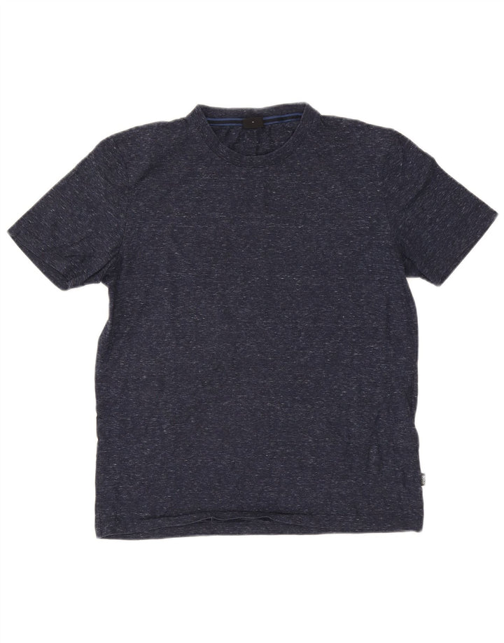 Tricou pentru bărbați Hugo Boss Top mediu din bumbac pete albastru bleumarin