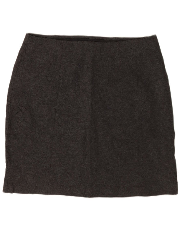 Fusta midi pentru femei Marks & Spencer UK 14 Large W34 Grey Viscose Classic