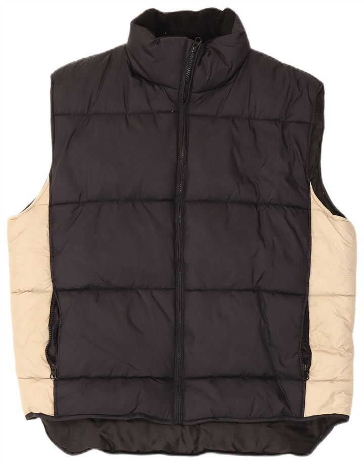 Gilet căptușit pentru bărbați Multiblu UK 38 Medium Black Colorblock Poliamidă