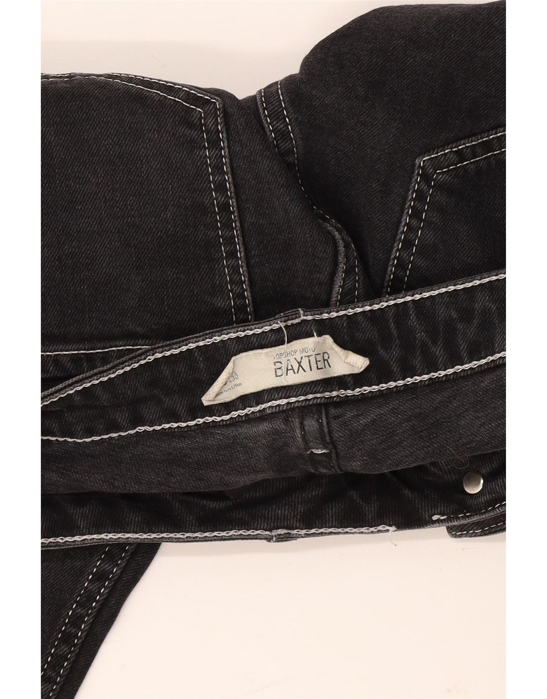 TOPSHOP Blugi Baxter Crop Slim pentru femei W26 L25 Negri