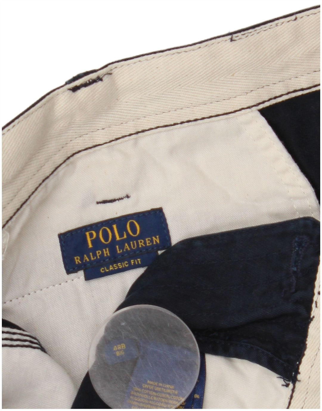 POLO RALPH LAUREN Pantaloni scurți chino Big Classic Fit W48 4XL Bleumarin