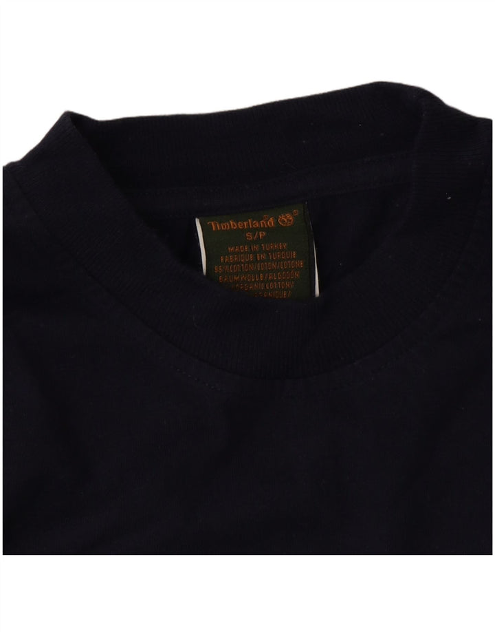 Tricou grafic Timberland pentru bărbați Top mic din bumbac bleumarin