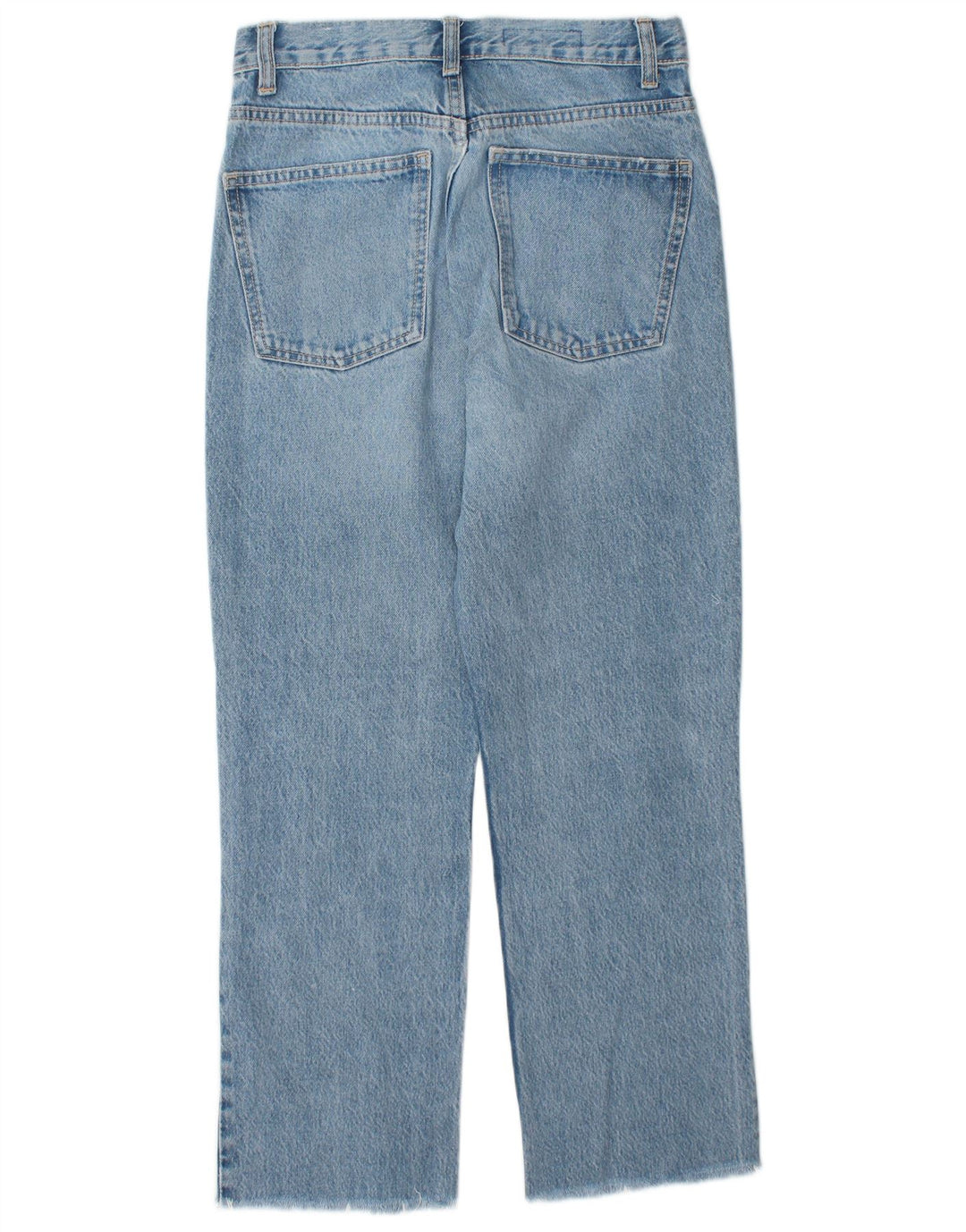 ZARA Blugi Drepți Taie Înaltă De Damă EU 36 XS L26 L26 Bumbac Albastru