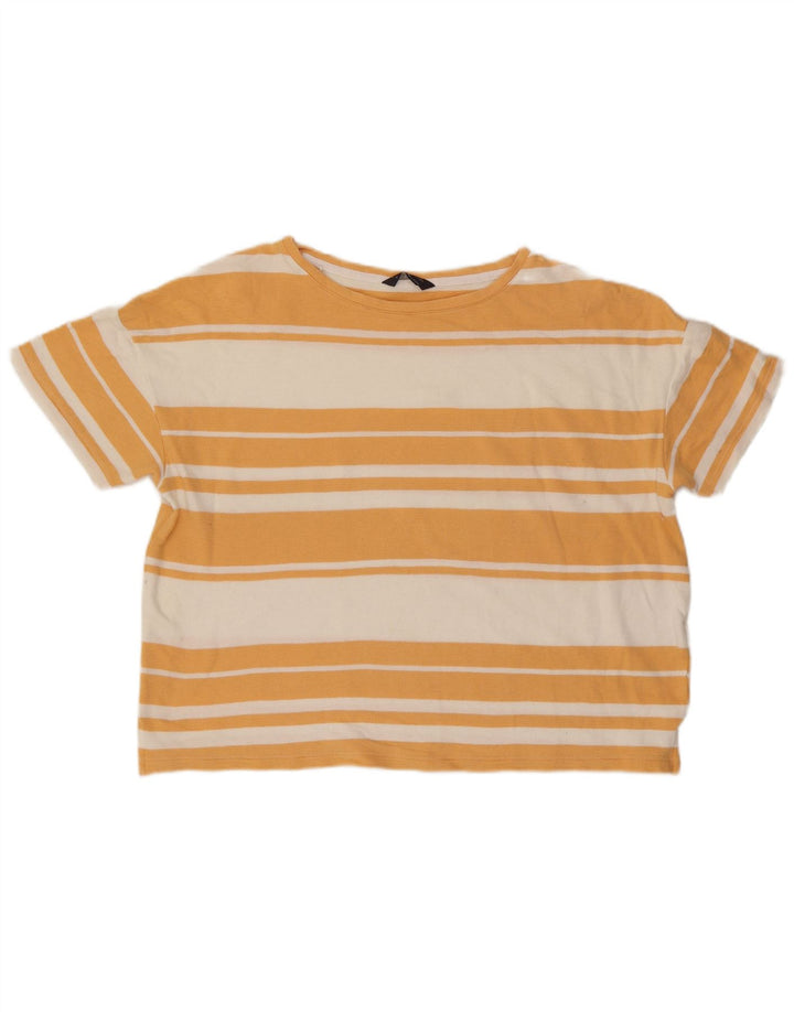 Tricou supradimensionat pentru femei Marks & Spencer Top UK 16 mare portocaliu cu dungi