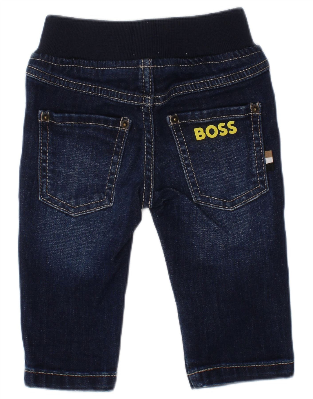 Blugi drepti cu grafic Hugo Boss pentru bebelusi 3-6 luni W18 L8 bumbac albastru