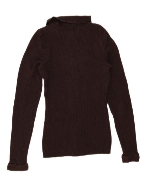 Pulover cardigan cu fermoar complet Sportmax pentru femei UK 8 mic maro